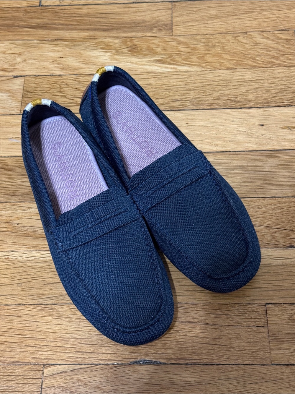 Rothy's Navy "The Driver" Canvas Slip-On Loafers